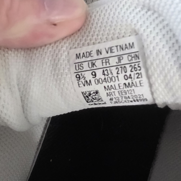 Adidas White and Black Golf Shoes - Picture 3 of 6